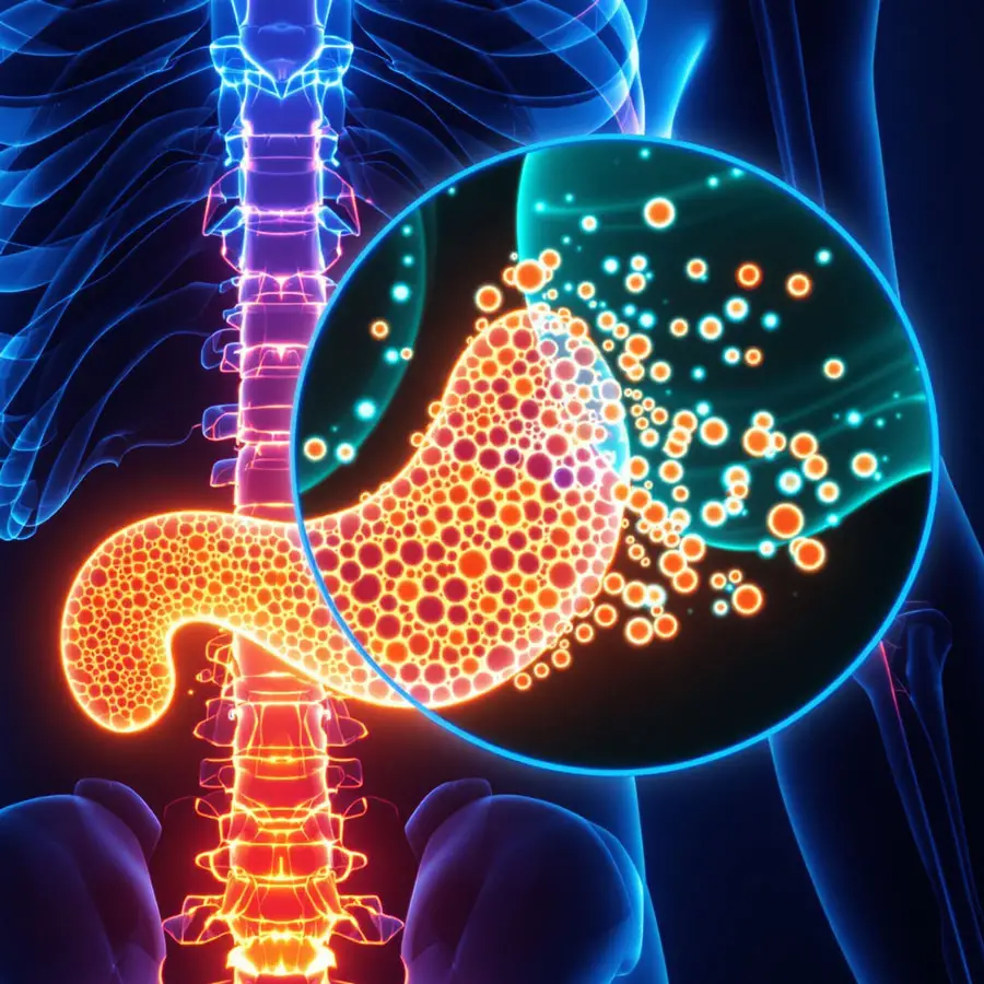 Conceptual illustration of glucose handling around the pancreas